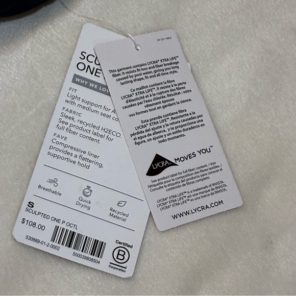 NWT Athleta Sculpted One-Piece Swimsuit Teal Size Small - Picture 9 of 10